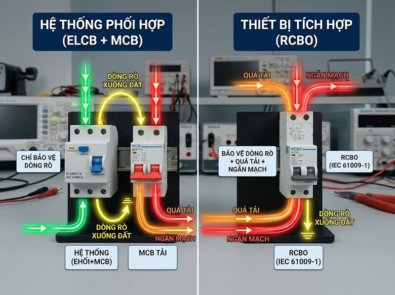 ELCB và RCBO khác nhau như thế nào?